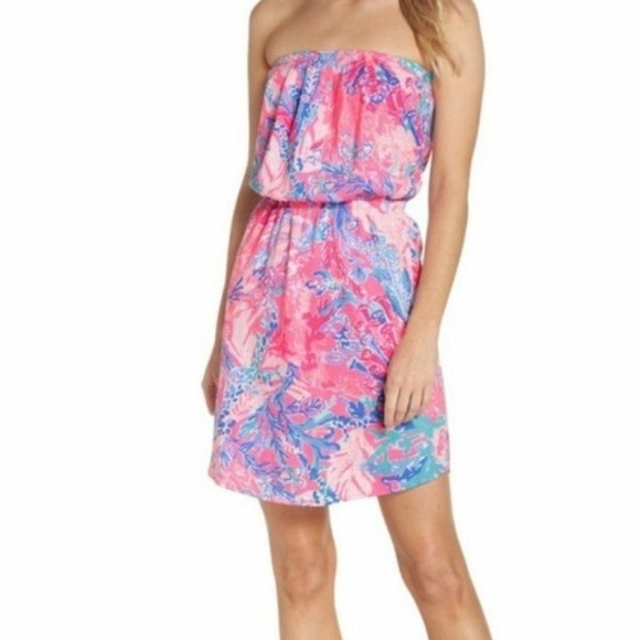 Lilly Pulitzer Dresses & Skirts - Lilly Pulitzer Windsor StraplessLight Paschs Aquadesiac Dress